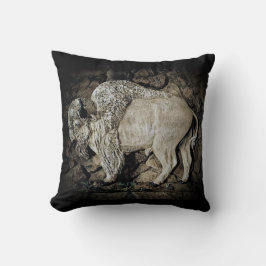 "White Buffalo" original art Kissen