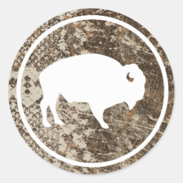 White Buffalo Outdoor 3" Round Camouflage Sticker