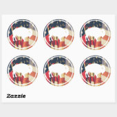 White Buffalo Outdoor American Flag Sticker (Blatt)
