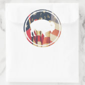 White Buffalo Outdoor American Flag Sticker (Tasche)