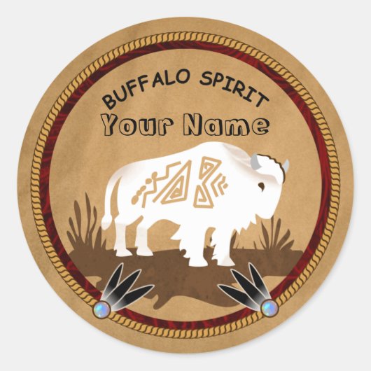 White Buffalo Spirit Stickers (Vorderseite)