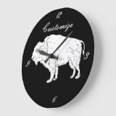 White Buffalo Thunder_Cove Große Wanduhr (Winkel)