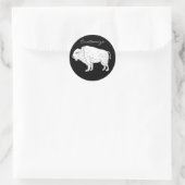 White Buffalo Thunder_Cove Runder Aufkleber (Tasche)
