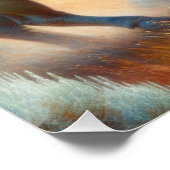 White Buffalo Yellowstone Park mit indischer Kunst Poster (Ecke)