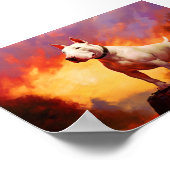 White Bull Terrier Poster (Ecke)