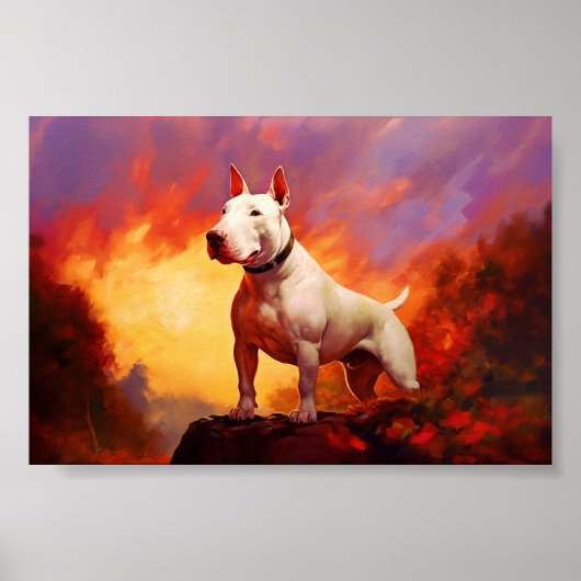 White Bull Terrier Poster (Vorne)