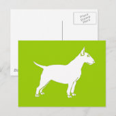 White Bull Terrier Postkarte (Vorne/Hinten)