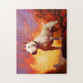 White Bull Terrier Puzzle (Vertikal)