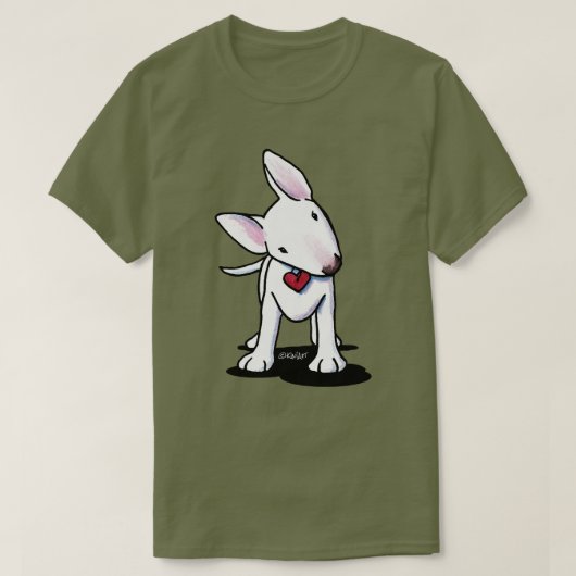 White Bull Terrier T-Shirt (Design vorne)