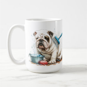 White Bulldog Bad Weihnachten Kaffee Tasse Cup