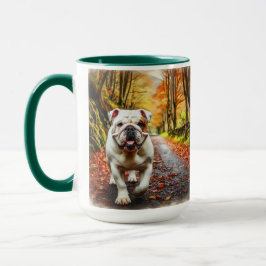 White Bulldog Fall in Liebe Weihnachts-Tasse-Cup Tasse