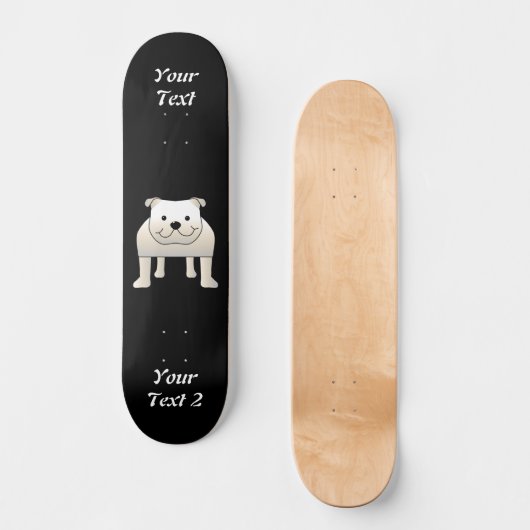 White Bulldog Skateboard (Vorderseite)