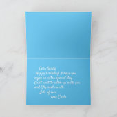 White Bullterer on Patchwork - Kunst Karte (Innenseite)