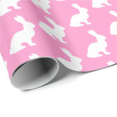 White Bunnies Geschenkpapier (Rolleneckpunkt)