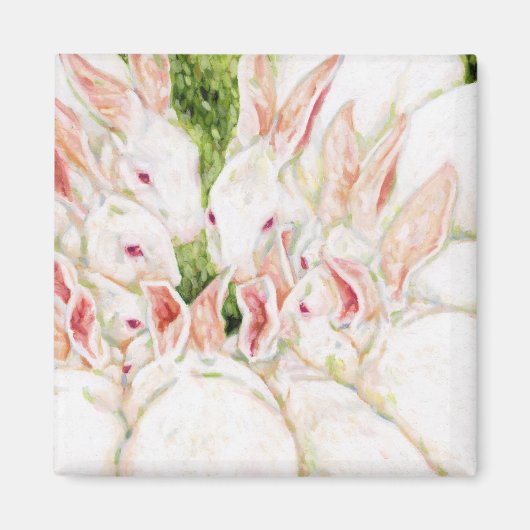 White Bunnies Magnet (Vorne)