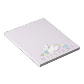White Bunny 5.5" x 6" Notepad - 40 Seiten Notizblock (angewinkelt)