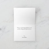 White Bunny Baby Dusche Coral Raute Vielen Dank Dankeskarte (Innenseite)