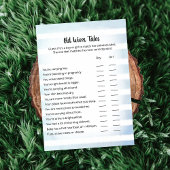 White Bunny Blue Alte Ehefrauen Tales Game Card Einladung