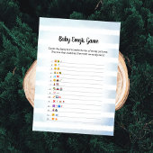 White Bunny Blue Baby Emoji Picture Game Card Einladung