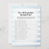 White Bunny Blue, der den Vater als bestes Duschsp Einladung (Vorderseite)