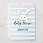 White Bunny Blue, der den Vater als bestes Duschsp Einladung (Rückseite)