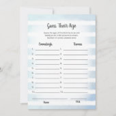 White Bunny Blue schätzt ihre alterliche Spielkart Einladung (Vorderseite)