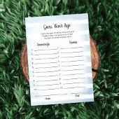 White Bunny Blue schätzt ihre alterliche Spielkart Einladung