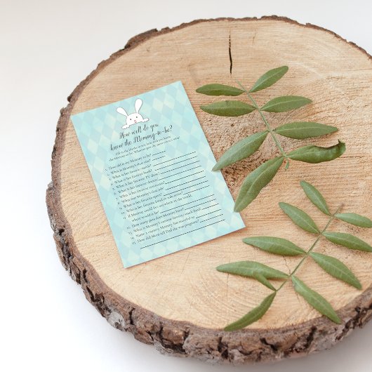 White Bunny, der Mommy Best Duwer Game kennt Einladung