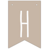 White Bunny Ears And Carrots Happy Easter Beige Wimpelkette (Dritte Fahne)