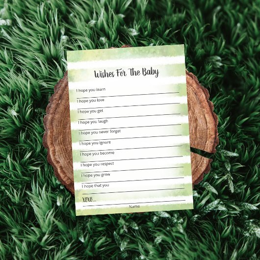 White Bunny Green wünscht sich eine Babykarte Einladung