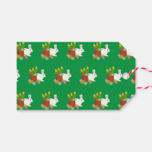 White Bunny Happy Oaster Geschenkanhänger