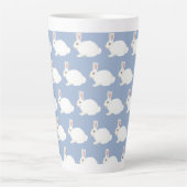 White Bunny Latte Tasse (Vorderseite)