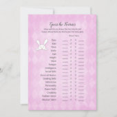 White Bunny Lila Raute Raten Sie die Features Spie Einladung (Vorderseite)