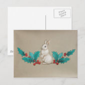 White Bunny Postkarte (Vorne/Hinten)