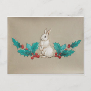 White Bunny Postkarte