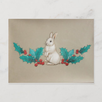 White Bunny Postkarte