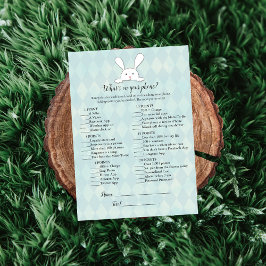 White Bunny Rabbit auf Ihrem Handy Baby Dusche Spi Einladung