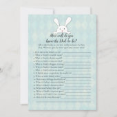 White Bunny Rabbit, der Vater Best Duwer Game kenn Einladung (Vorderseite)