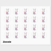White Bunny Rabbit Stickers (Blatt)