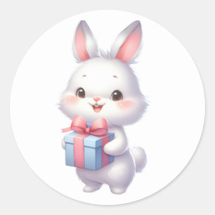 White Bunny Rabbit Stickers