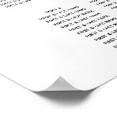 White Burgundy Orchid Wedding Chart Poster (Ecke)