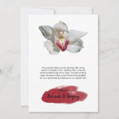 White Burgundy Orchid Wedding Dankeschön Karte (Vorderseite)
