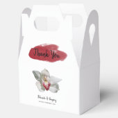 White Burgundy Orchid Wedding Geschenkschachtel (Geöffnet)