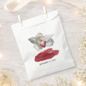White Burgundy Orchid Wedding Geschenktütchen (Ausgeschnitten)