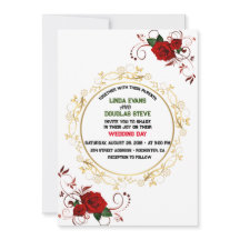 White Burgundy und Gold Floral Moderne Boho Weddin