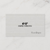 White Burlap Linen QR Code Business Card Visitenkarte (Vorderseite)