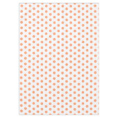 White Burnt Orange Polka Dots Tischdecke (Vorderseite)