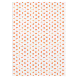 White Burnt Orange Polka Dots Tischdecke