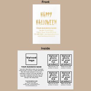 White Business Brand on Halloween Foil Card Folienkarte