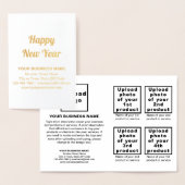 White Business Brand on New Year Foil Card Folienkarte (Anzeige)